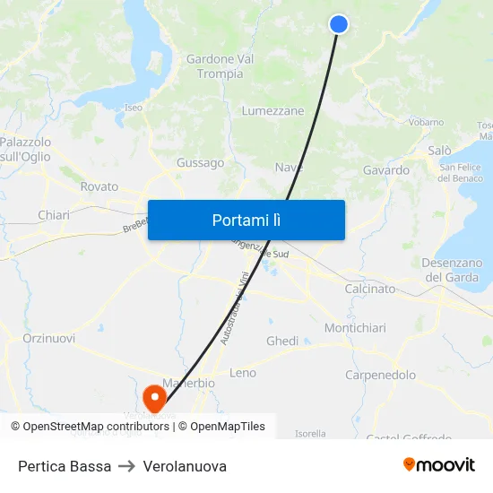 Pertica Bassa to Verolanuova map