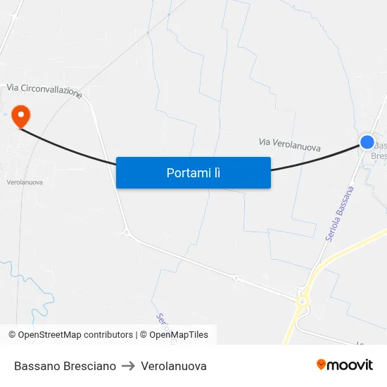 Bassano Bresciano to Verolanuova map