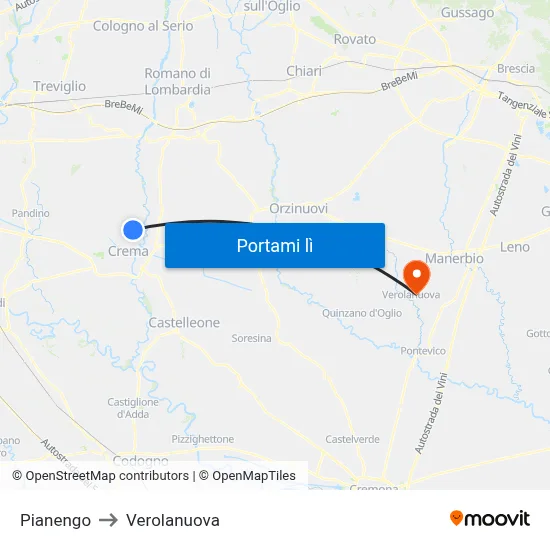 Pianengo to Verolanuova map