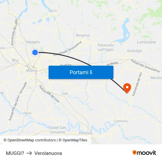 MUGGI? to Verolanuova map