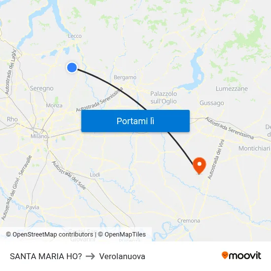 SANTA MARIA HO? to Verolanuova map