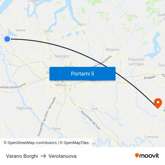 Varano Borghi to Verolanuova map