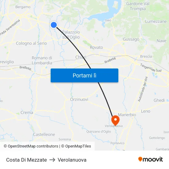 Costa Di Mezzate to Verolanuova map