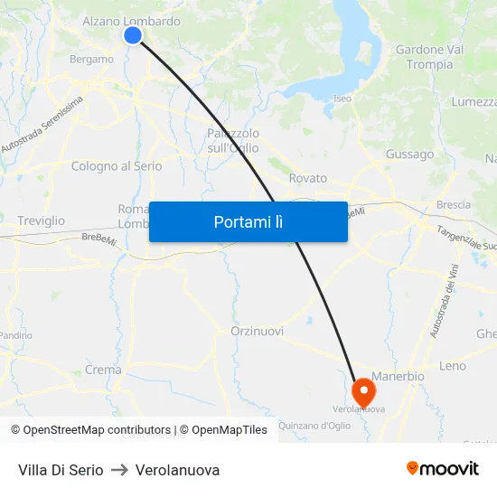 Villa Di Serio to Verolanuova map