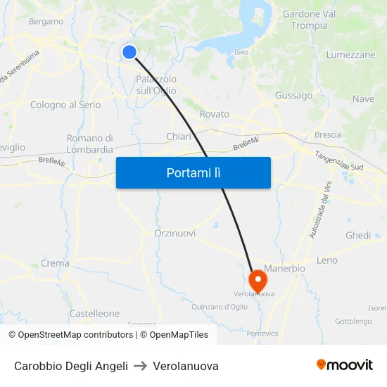 Carobbio Degli Angeli to Verolanuova map