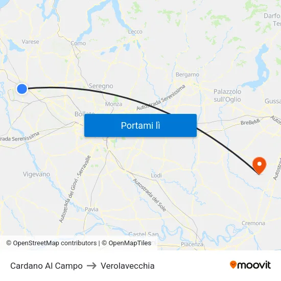 Cardano Al Campo to Verolavecchia map