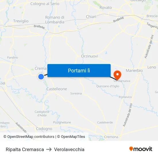 Ripalta Cremasca to Verolavecchia map