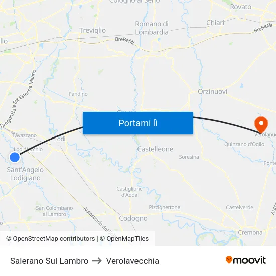 Salerano Sul Lambro to Verolavecchia map