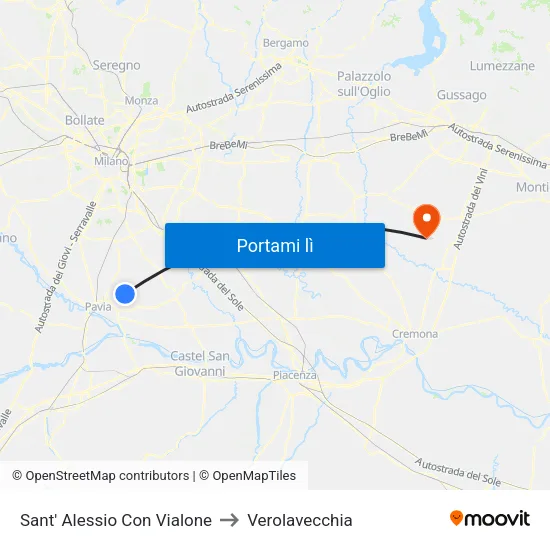 Sant' Alessio Con Vialone to Verolavecchia map