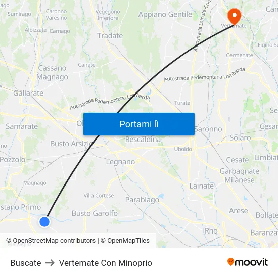Buscate to Vertemate Con Minoprio map