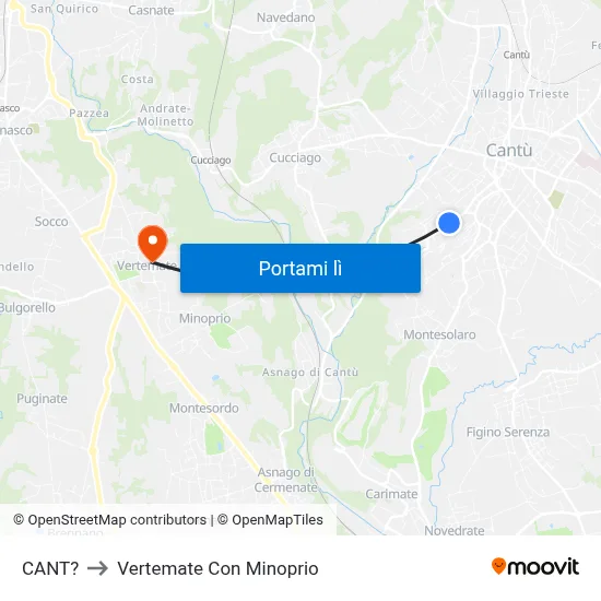 CANT? to Vertemate Con Minoprio map