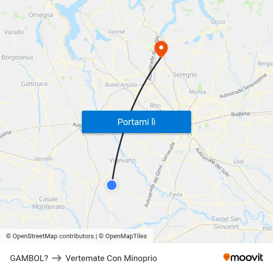 GAMBOL? to Vertemate Con Minoprio map