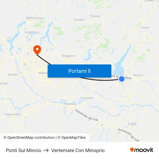 Ponti Sul Mincio to Vertemate Con Minoprio map