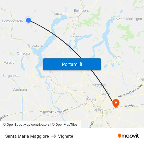 Santa Maria Maggiore to Vignate map