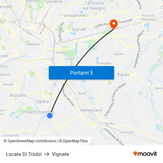 Locate Di Triulzi to Vignate map