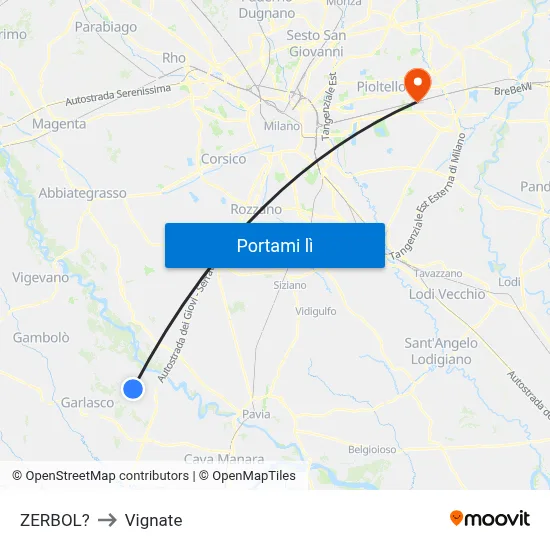 ZERBOL? to Vignate map