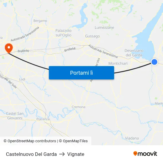 Castelnuovo Del Garda to Vignate map