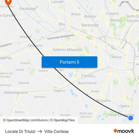 Locate Di Triulzi to Villa Cortese map