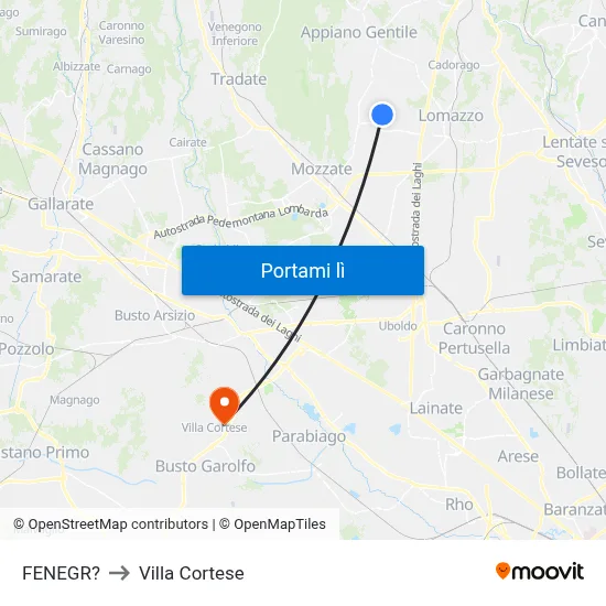 FENEGR? to Villa Cortese map