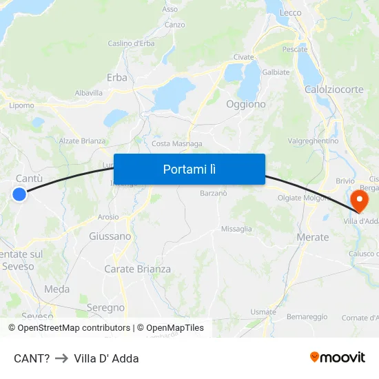 CANT? to Villa D' Adda map