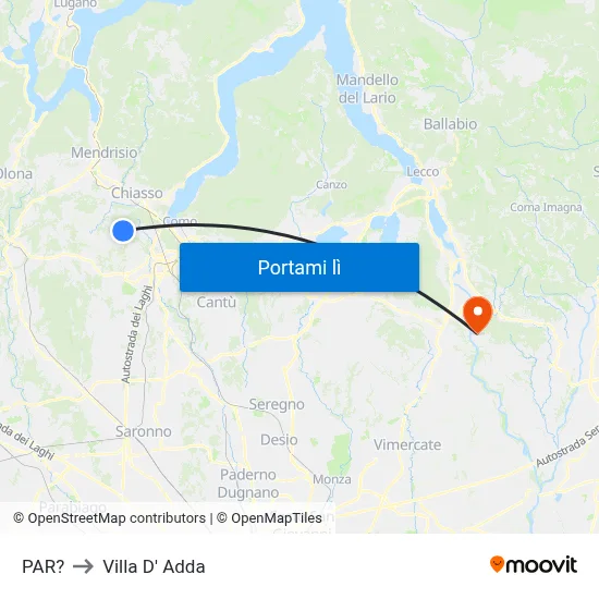 PAR? to Villa D' Adda map