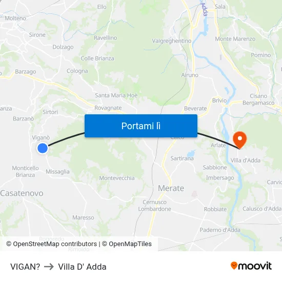 VIGAN? to Villa D' Adda map