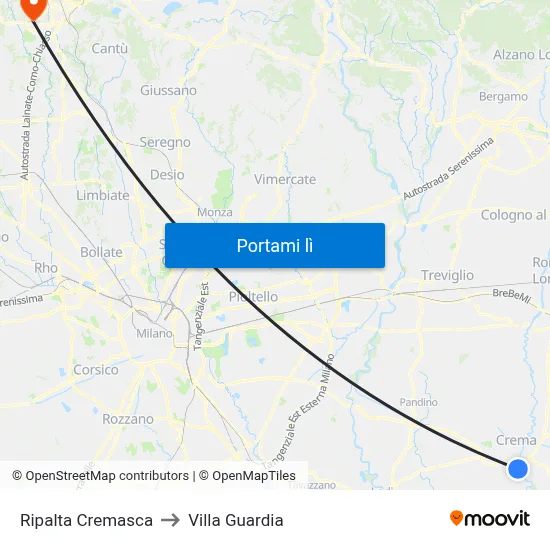 Ripalta Cremasca to Villa Guardia map