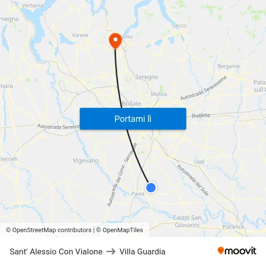 Sant' Alessio Con Vialone to Villa Guardia map