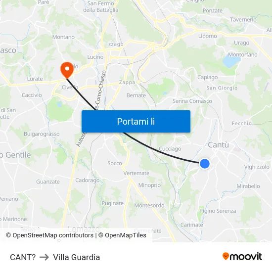 CANT? to Villa Guardia map