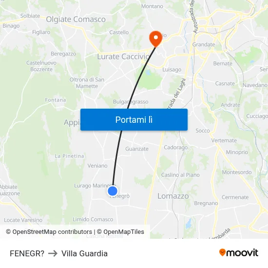 FENEGR? to Villa Guardia map