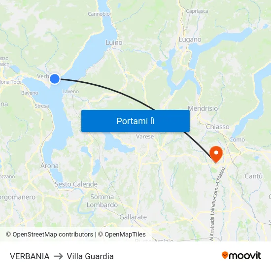 VERBANIA to Villa Guardia map