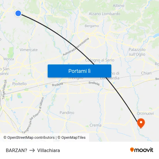 BARZAN? to Villachiara map