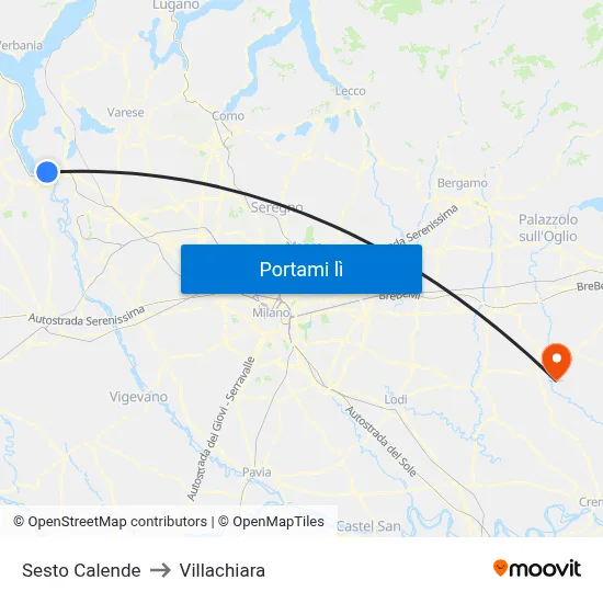 Sesto Calende to Villachiara map