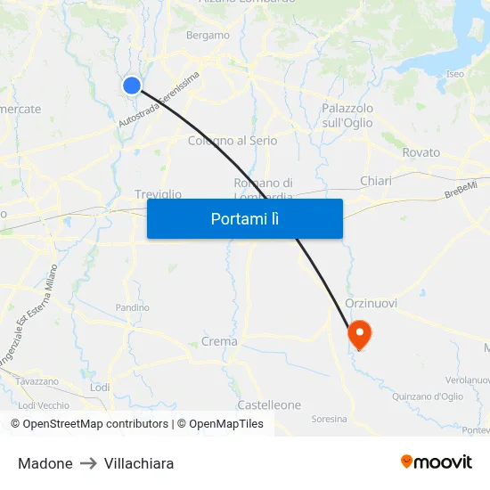 Madone to Villachiara map