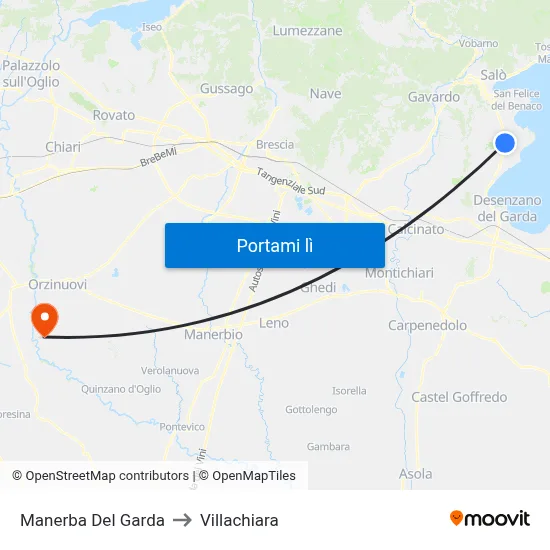 Manerba Del Garda to Villachiara map