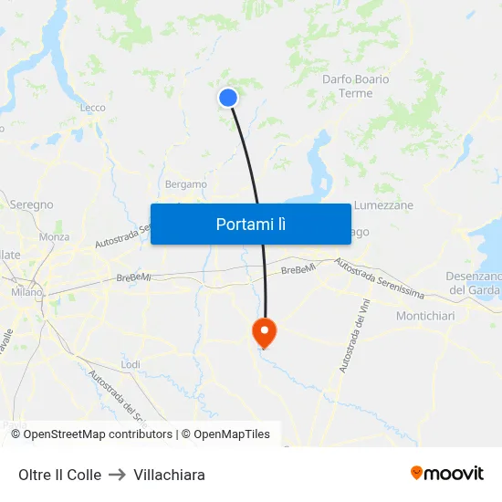 Oltre Il Colle to Villachiara map