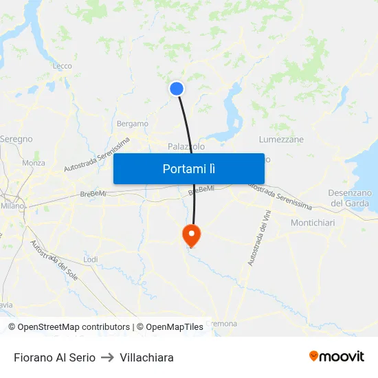 Fiorano Al Serio to Villachiara map