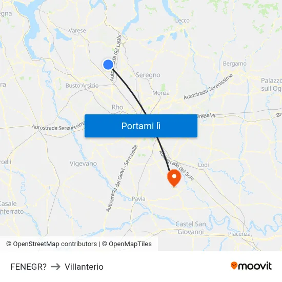 FENEGR? to Villanterio map
