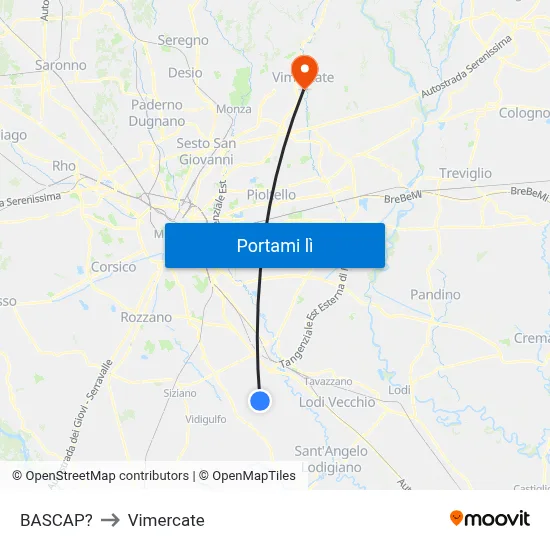 BASCAP? to Vimercate map