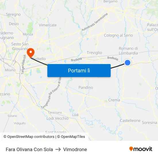 Fara Olivana Con Sola to Vimodrone map