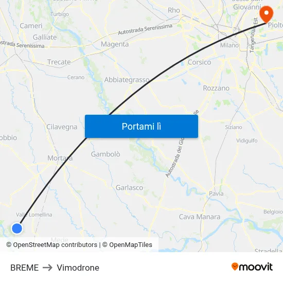 BREME to Vimodrone map