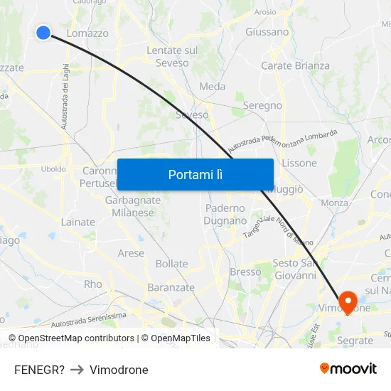 FENEGR? to Vimodrone map