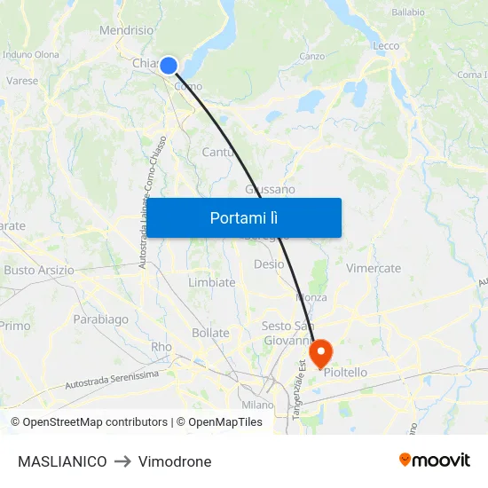 MASLIANICO to Vimodrone map