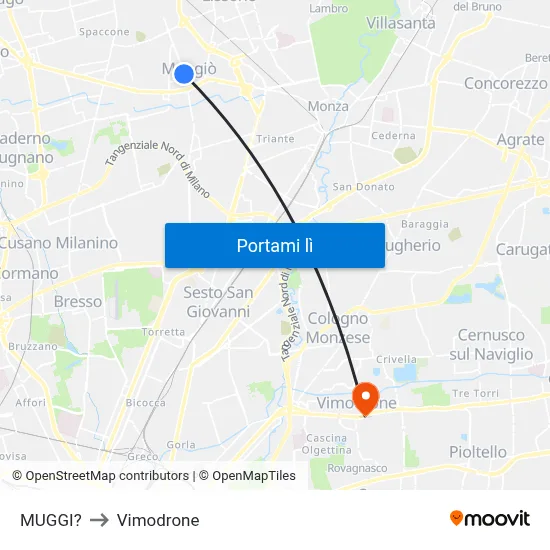 MUGGI? to Vimodrone map