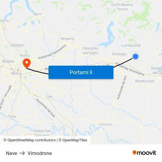 Nave to Vimodrone map