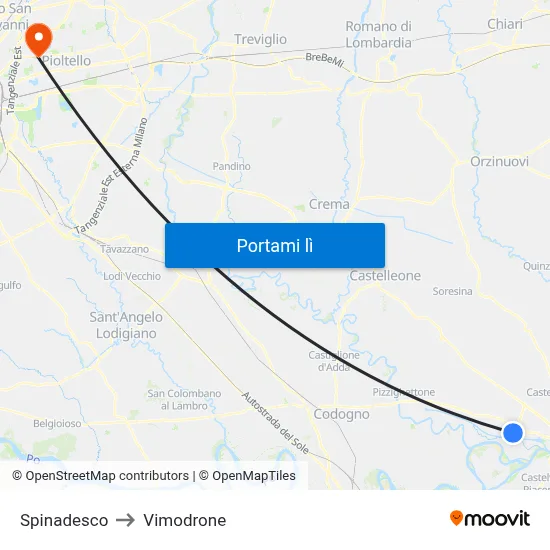 Spinadesco to Vimodrone map
