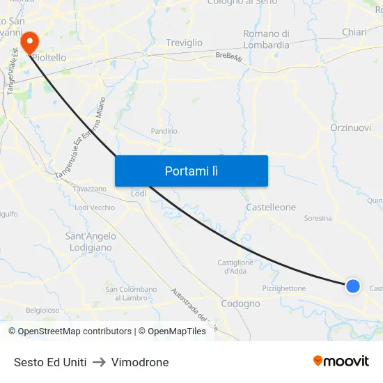 Sesto Ed Uniti to Vimodrone map