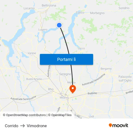 Corrido to Vimodrone map