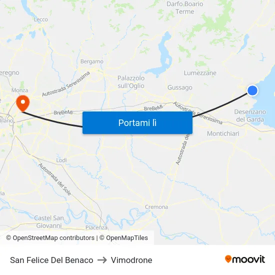 San Felice Del Benaco to Vimodrone map