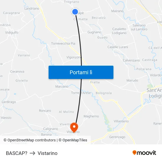 BASCAP? to Vistarino map